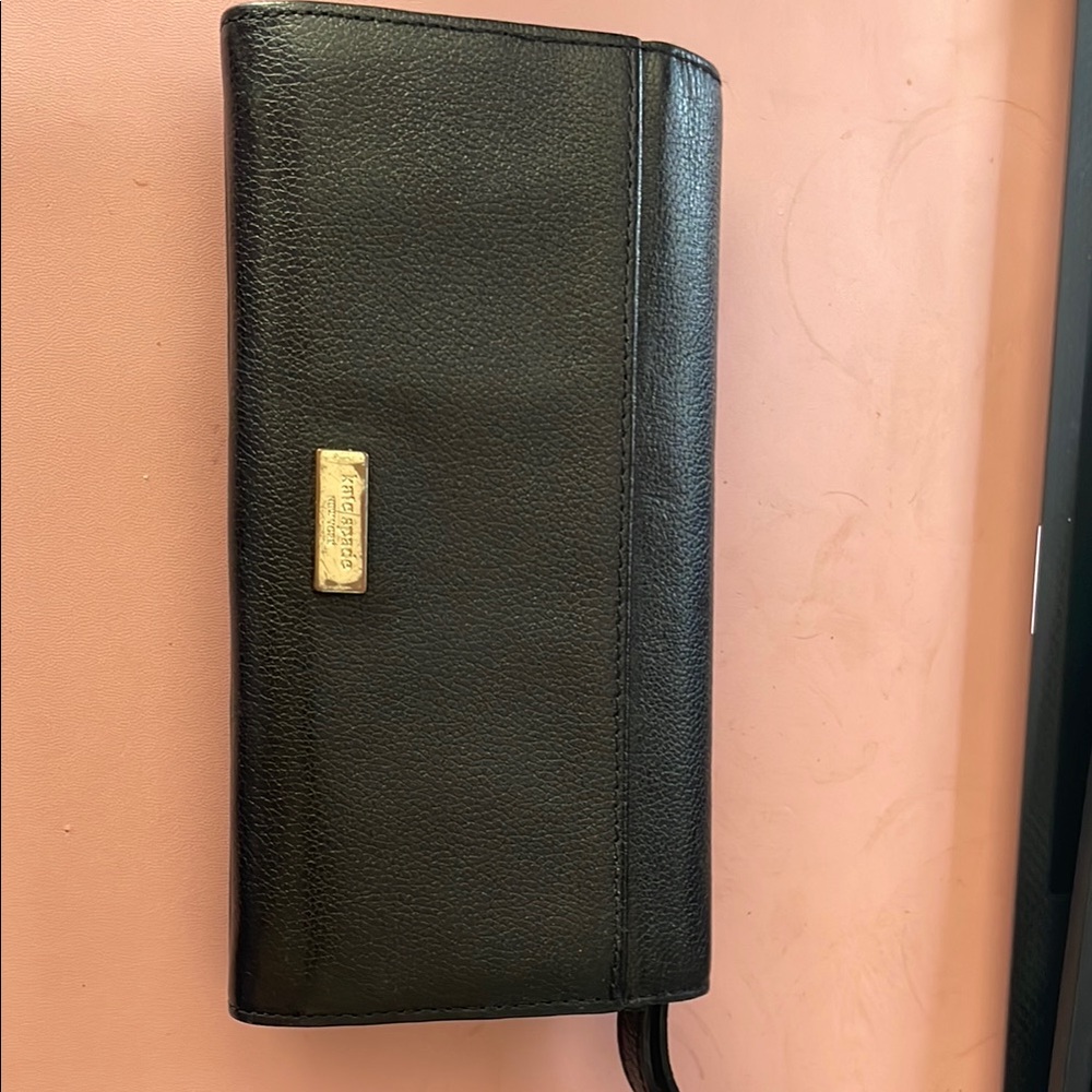 Kate Spade Black Leather Wallet/Wristlet
